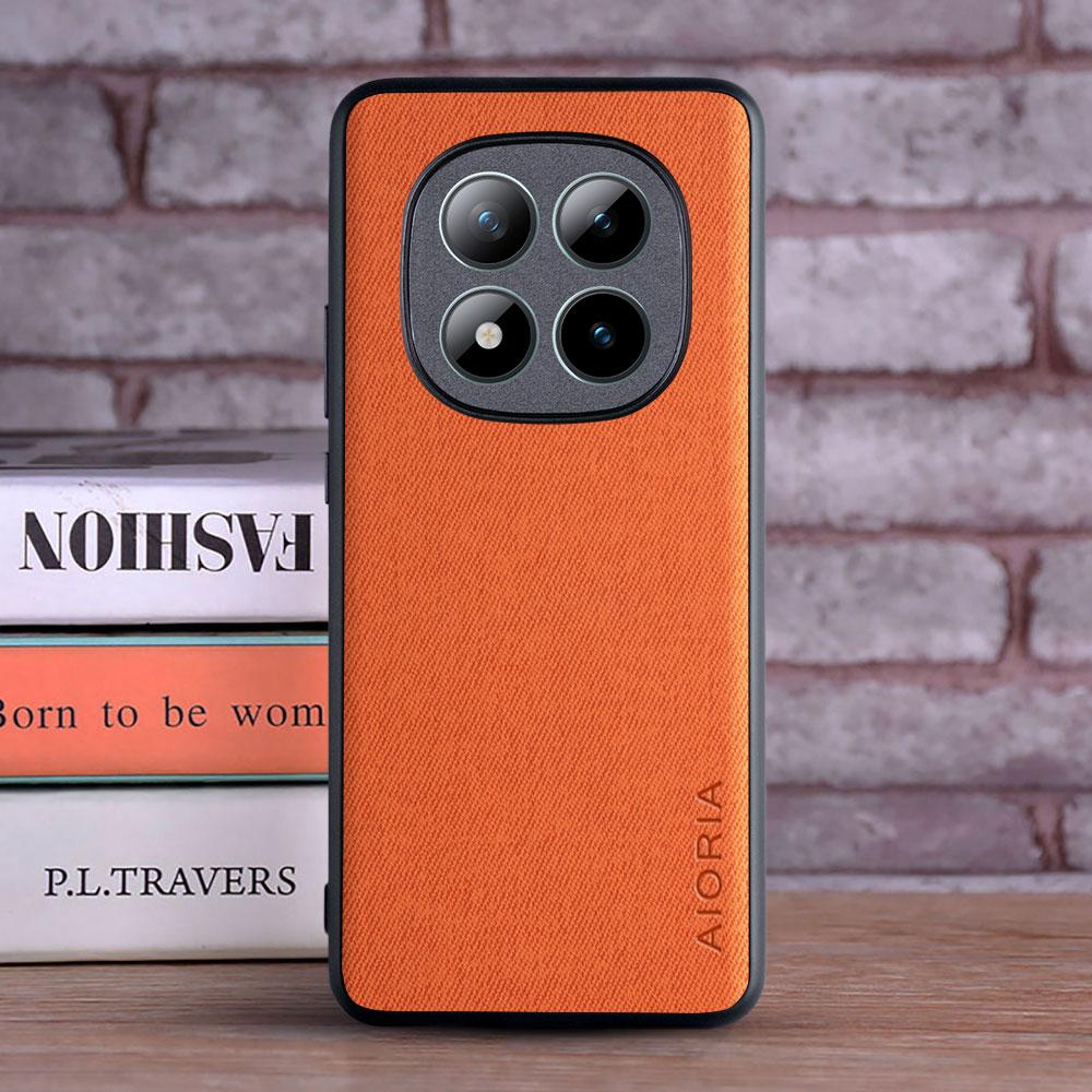 Custodia per Xiaomi Redmi Note 15 Pro Plus 4G 5G Pelle Tessile Moda Morbido TPU Duro PC Materiale 3 in 1 per Custodia Redmi Note 15