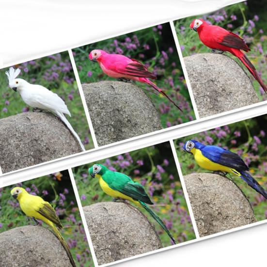 25/35cm Artificial Parrot Animal Bird Lawn Model Ornament Yard Garden Decoration