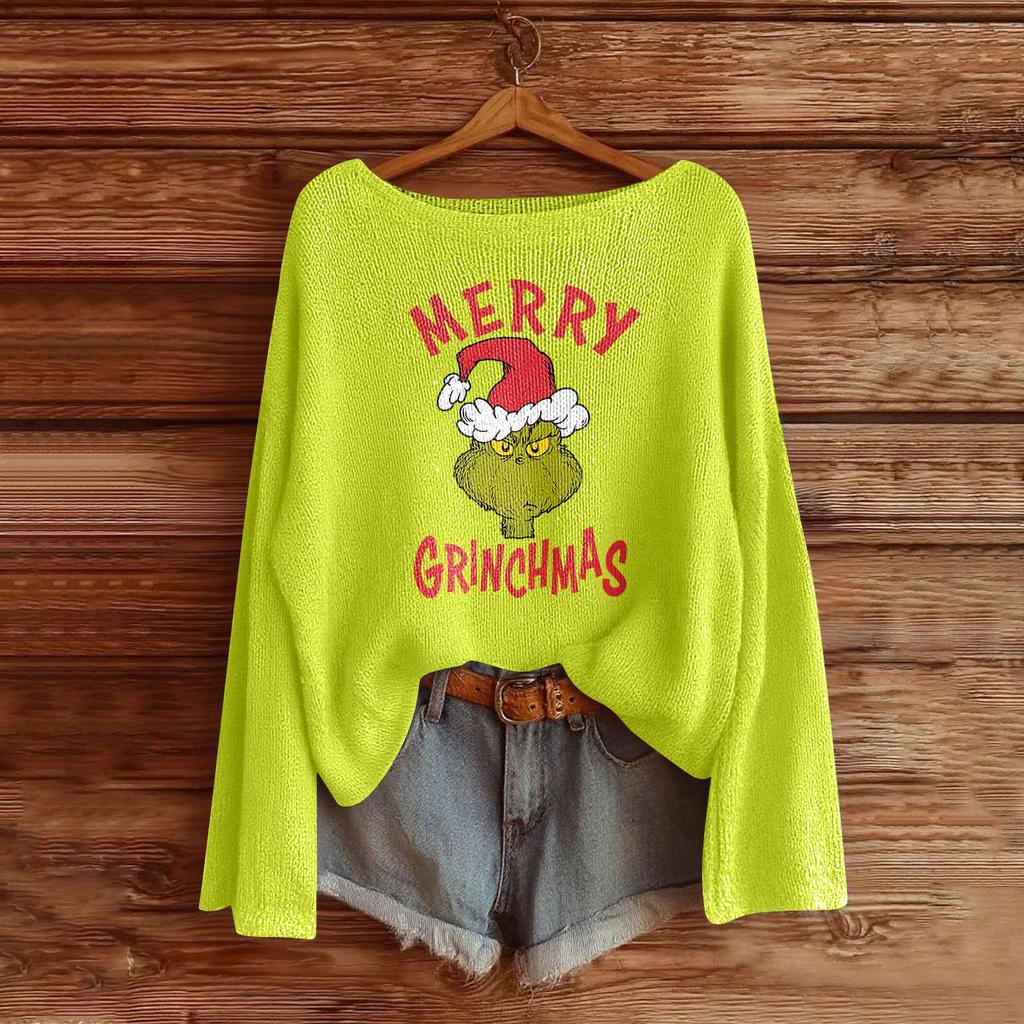 Women's Fashion Long Sleeve Christmas Snowman Snowflake Print Jacket Cardigan