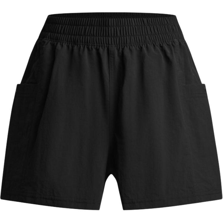 Under Armour Expanse Womens Outdoor Series Woven Fashion Soft Solid Color Sports Shorts Women Shorts Black 1390065-001