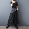 XITAO Patchwork Mesh Elastic Waist Female Pant ZMY1321