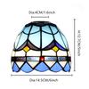 Mediterranean Style Glass Fan Lamp, Wall Lamp, Chandelier Replacement Lampshade 6 Inch Stained Glass Single Lampshade