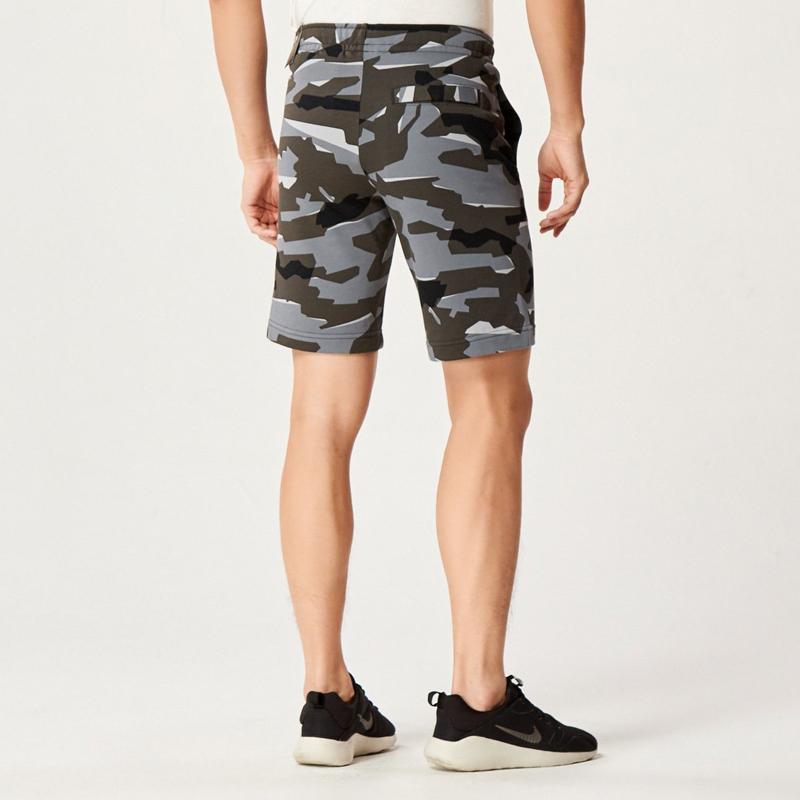 Nike Large Logo Print Drawstring Shorts Men Bottoms Grey-Camouflage AQ0603-065