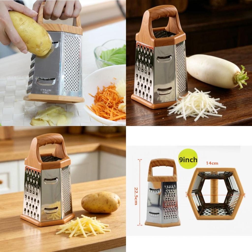 Modern Minimalist Multifunction Vegetable Grater With Six Sides For Kitchen Prep
