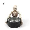 Durable Resin Skull Candle Holder Vintage Skeleton Candlestick Tea Light Cup For Home Party Decoration Home Halloween PartyDecor