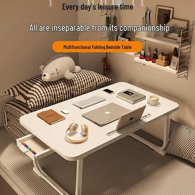 Folding Bedside Laptop Desk: Bay Window & Dorm Use