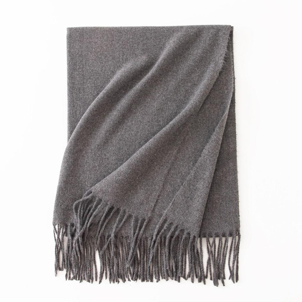 Cashmere Feel Solid Color Women's Imitation Cashmere Scarf Spring Atmosphere Korean Style Versatile Mid Length Shawl Scarf