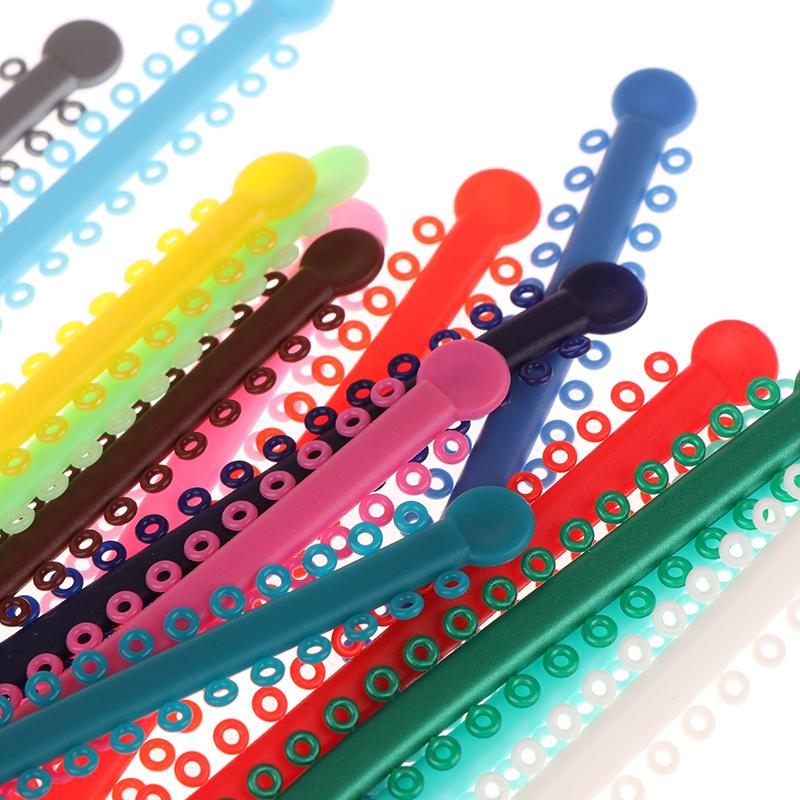 20 Stick Dental Elastic Ligature Ties Bands For Dentist Braces Multicolour Long-Style Dental Treatment Material
