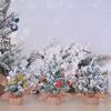 Christmas Trees for Table Artificial Christmas Tree with Burlap Base Winter Tabletop Decor Holiday Supplies for Living Room