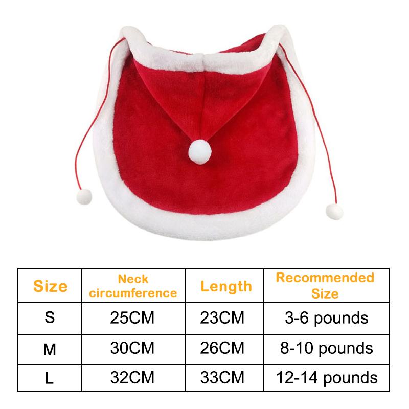 Cat Dog Christmas Costume Santa Hat With Scarf &Small Dogs - Funny Santa Hat And Scarf Outfit For Holiday Photos
