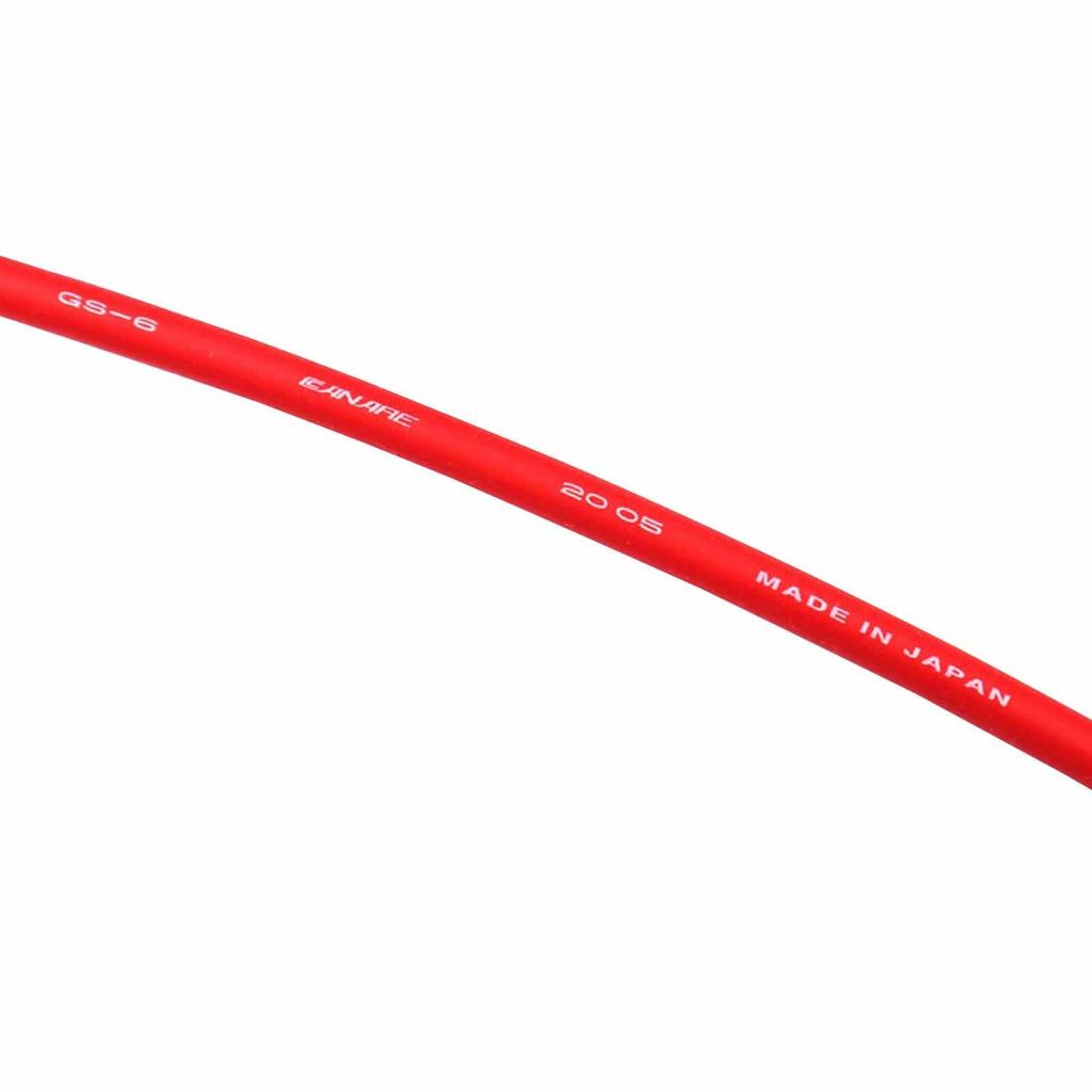 CANARE Red Shielded Patch Made In Japan GS-6 Cable, (L-S, 4m)