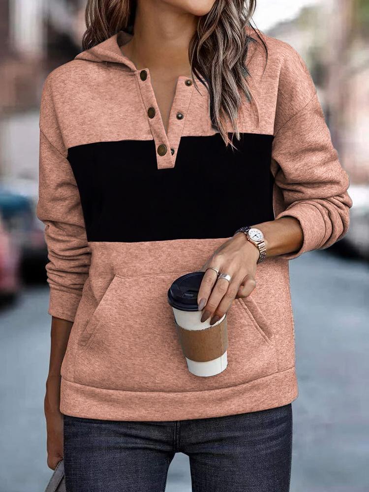 2025 New Women's Casual Hooded Long-sleeved Pullover Regular Multi-color Sweatshirt