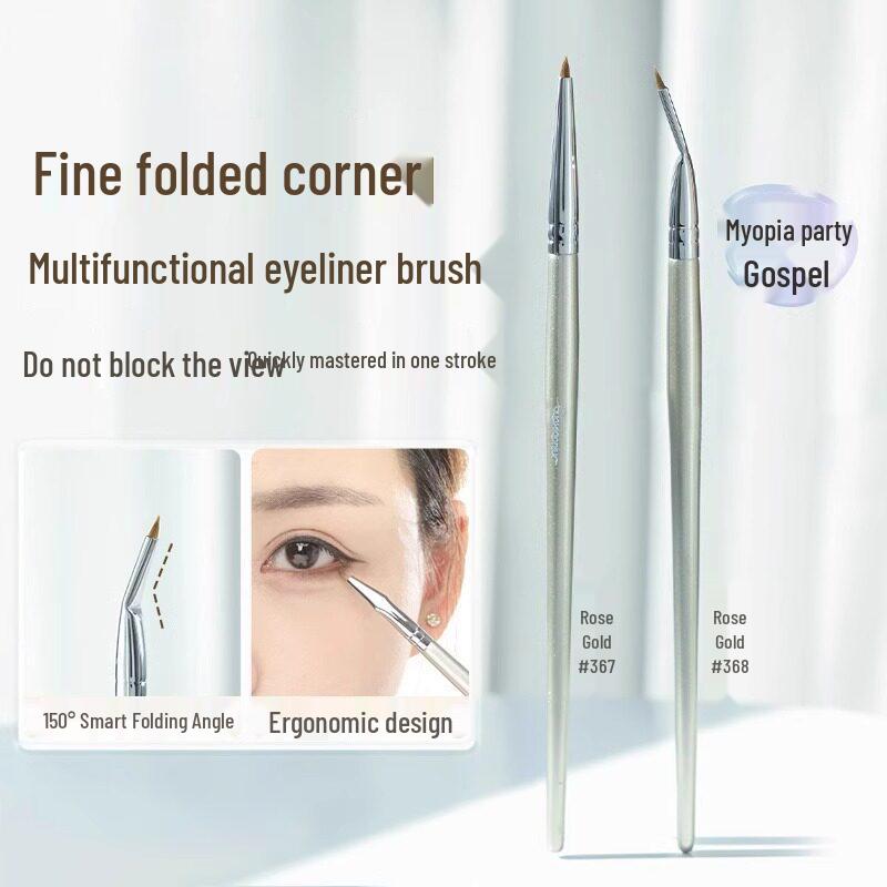 Multipurpose Makeup Brush for Eyeliner, Eyeshadow, and Precision Concealer - Ideal for Under-Eye Bags and Detailed Eye Makeup.