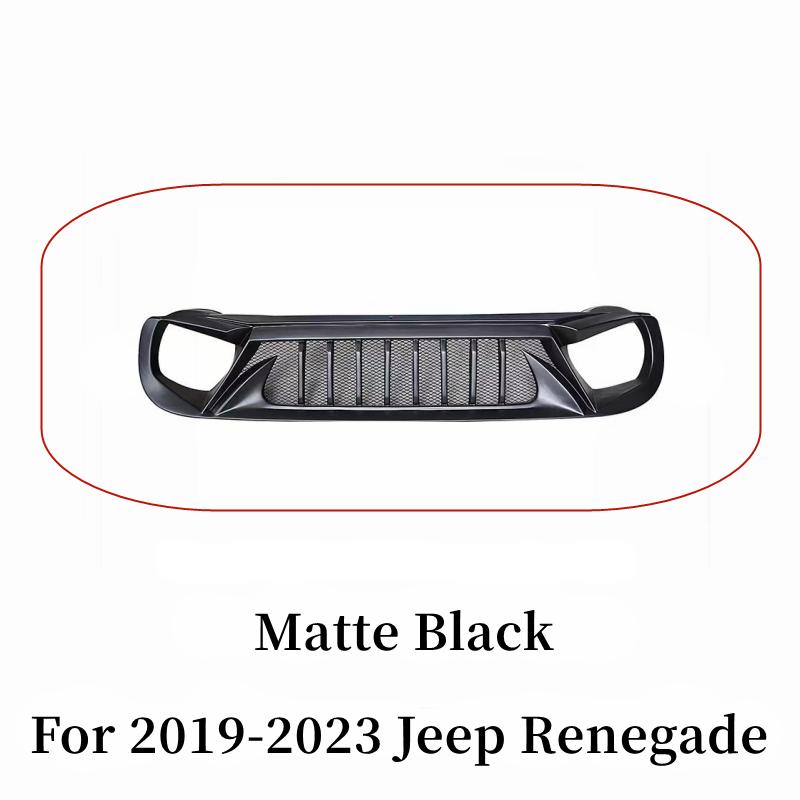 For 2016 17 18 19 20 21 22 23 Jeep Renegade Racing Grills Matt Carbon Grille Air Intake Styling Exterior Tuning Accessories Part