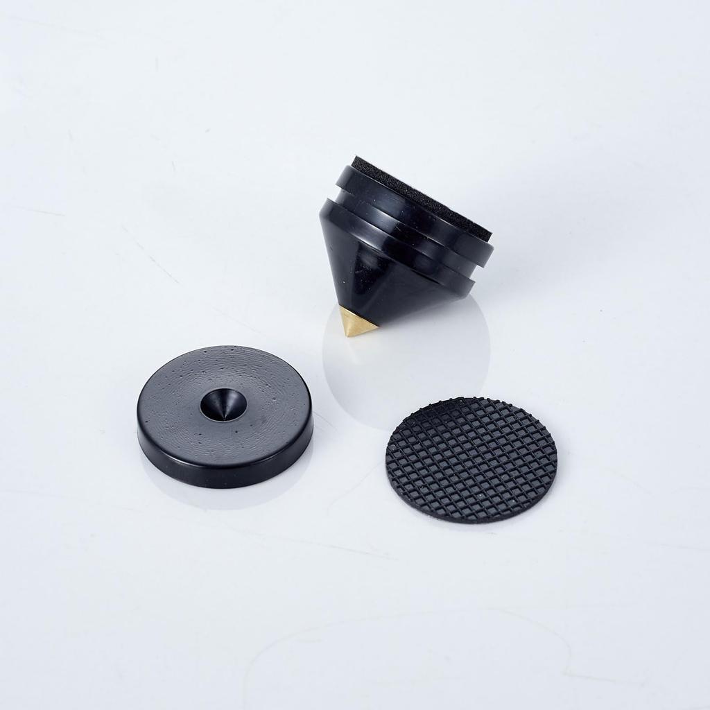 Pailvens Speaker Speaker Spike with 16 for Improved Audio Sound Quality and Vibration Black Insulators, 8-Piece Lightweight, Stands, Stands,