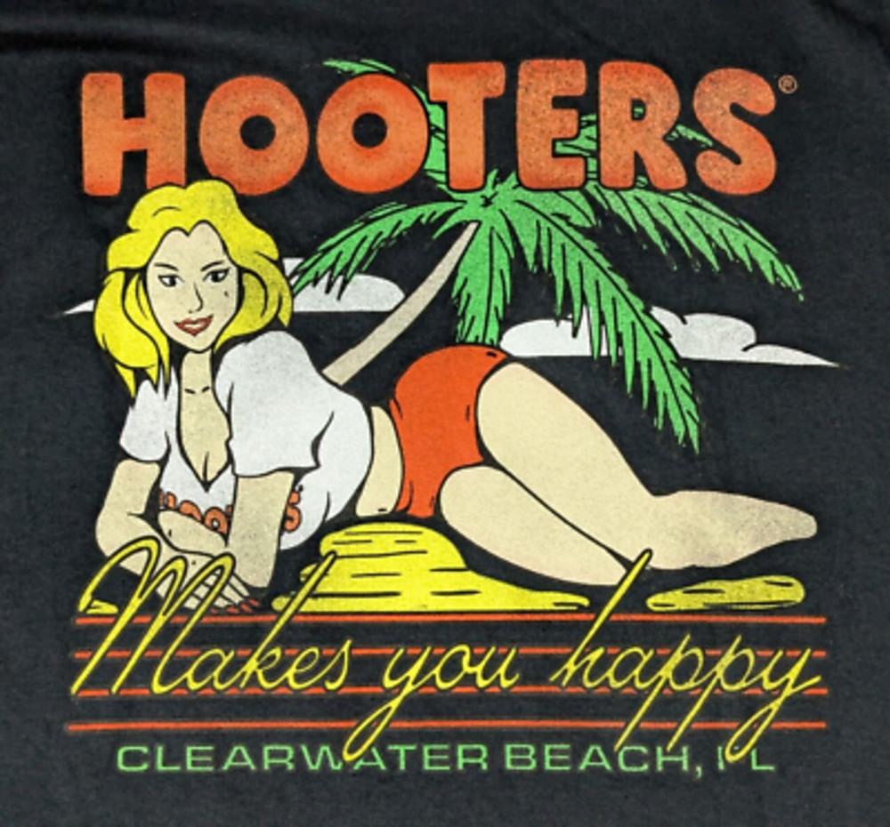 Винтажная футболка Hooters Band Make Your Happy Shirt Унисекс Концертная от S до 5XL MQ250 Унисекс Футболка M