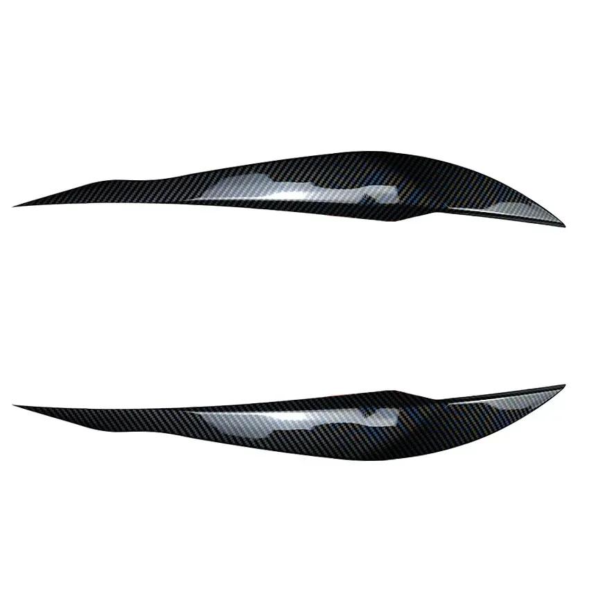 2pcs Car Headlight Eye Lid Covers for BMW 3 Series F30 F31 318i 320i 2012-2018 ABS Carbon Headlight Lamp Eyebrows Trim Stickers Carbon Fiber Pattern