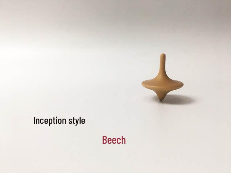 Black Walnut & Beech Wood Spinning Top Toy - Elegant Wooden Gift