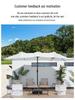 Park Double-Head Sunshade: Large Outdoor Patio, Beach & Street Umbrella with Three-Head Design for Balcony & Terrace