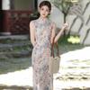 Sleeveless National Style New Chinese Daily Suzhou Long Cheongsam Improved Young 1011 New Women's High Sense Summer
