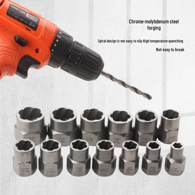 29-Piece Damaged Screw and Nut Extractor Set