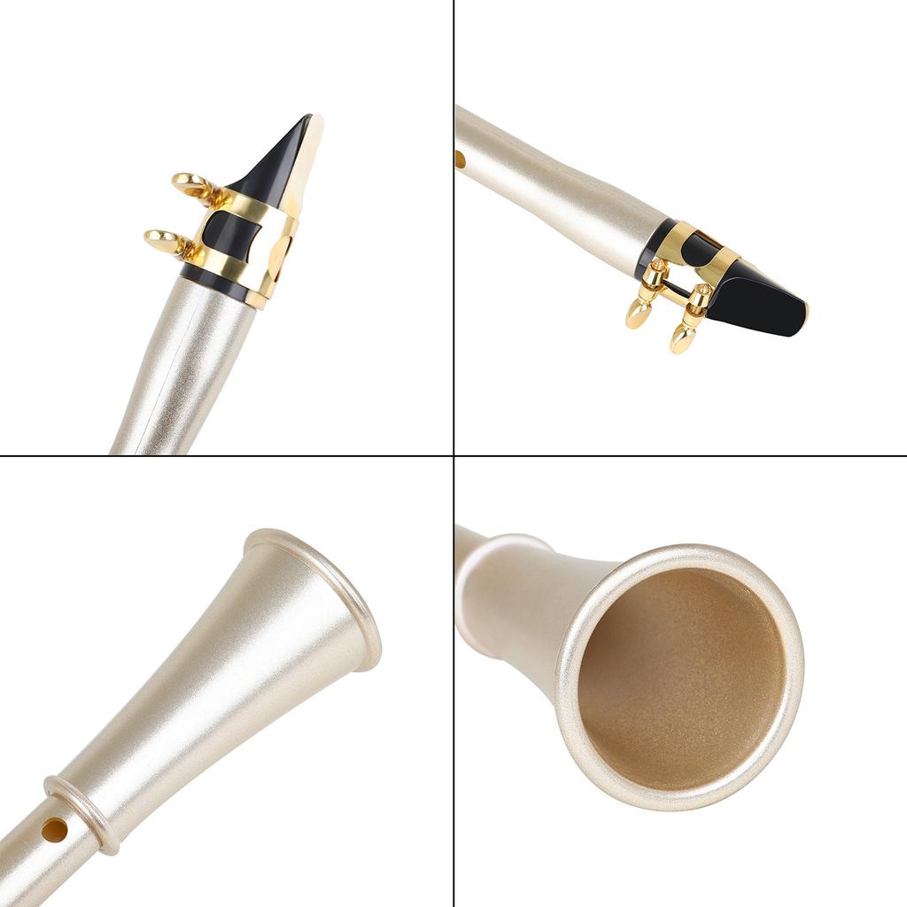 Simple Pocket E-flat Saxophone Small Size Sax ABS Resin Mini Pocket Saxophone Portable Woodwind Instrument Durable