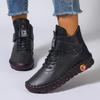 2026 New Fur Thick Boots Women Short Leather Boots Women's Furry Orthopedic Shoes Women Winter Waterproof Snow Boots Botas Mujer