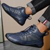 Men's High-Top Autumn Casual Leather Shoes - Genuine Leather, Soft Sole, Work Boots, Outdoor, Plus Velvet Cotton Lining