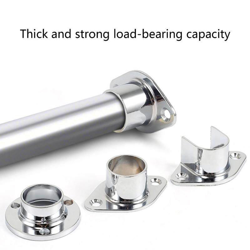 Closet Rod Sockets Wardrobe Bracket for Curtain Closet Rod Flange Socket set