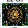 Boho Mandala Nature Tapestries Bedroom Decor,Sun and Moon Celestial Starry Night Poster,Mandala flowers tapestry wall hanging