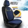 Custom Woven Fabric Car Seat Cover Blue Black