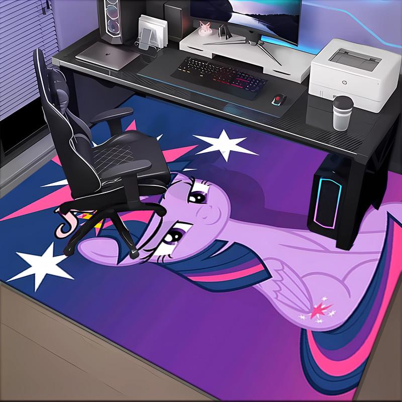 Custom Name Unicorn Fantasy World Rug for Living Room, Game Rooms, Office, Bedroom, Floor Mat Playful Design, fan gifts Christmas decor