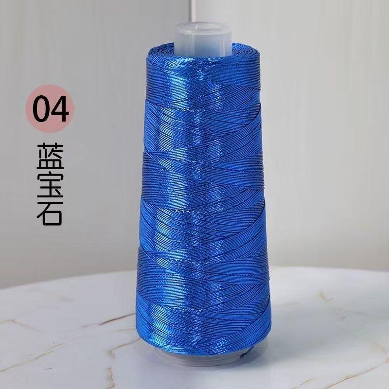 200g Prachtig Glanzend Linnen Goud Zilver Zijde Garen Haken Handbreien Fijne Dunne Naaigaren voor Zomerse Koele Vest Cape