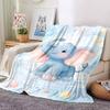 1pc Elephant Name Blanket Lightweight Flannel Throw for Sofa Bed Travel Camping Livingroom Office Couch Chair