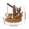 Cat Door Chime Entry Chime Decorative Shopkeepers Bell Wood Doorbell Wind Chime for Restaurant Refrigerator Office Store Porch