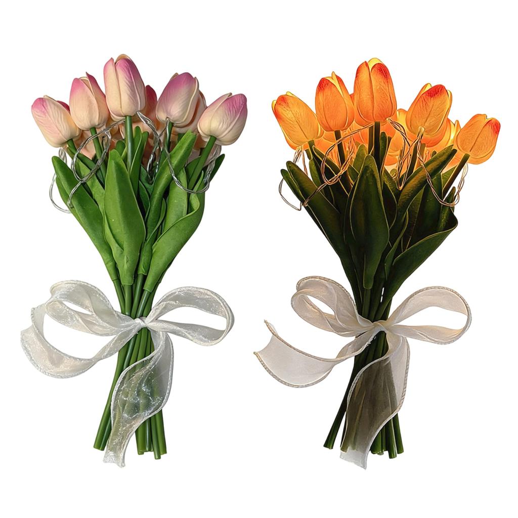 5pcs Night Light, Artificial Flower Ambient Light, Diy Ornament, Suitable For Home Decoration.