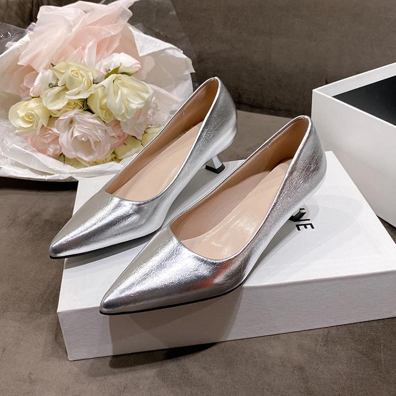 Fashion Women Shoes Pointed Toe Pumps Patent Leather Dress High Heels Boat Shadow Wedding Shoes Shoes for Wedding Women