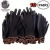 10 Pairs Durable Safety Gloves - Anti-Slip, Wear-Resistant, Esd Protection For Gardening & Woodworking