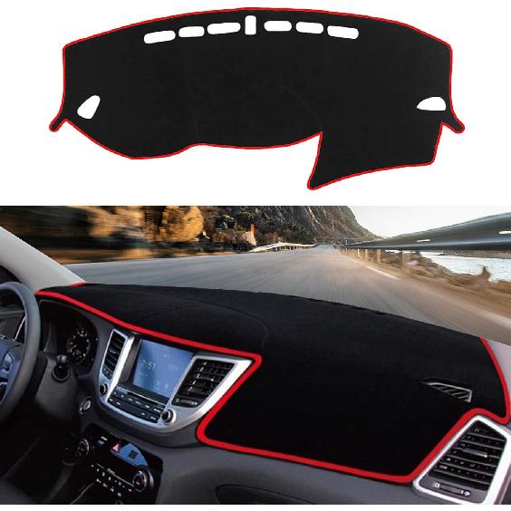 Blazeray Car Dashboard Cover Mat for Hyundai Tucson 2016 2017 2018 Non-Slip Dashboard Mat Pad Interior Accessories Custom Fit Dash Mat Sunshade