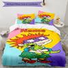 3pcs Custom Name Rugrats Bedding Set Duvet Cover Closure Includes 1 Duvet Cover & 2 Pillowcases, Soft and Comfortable for All Seasons.