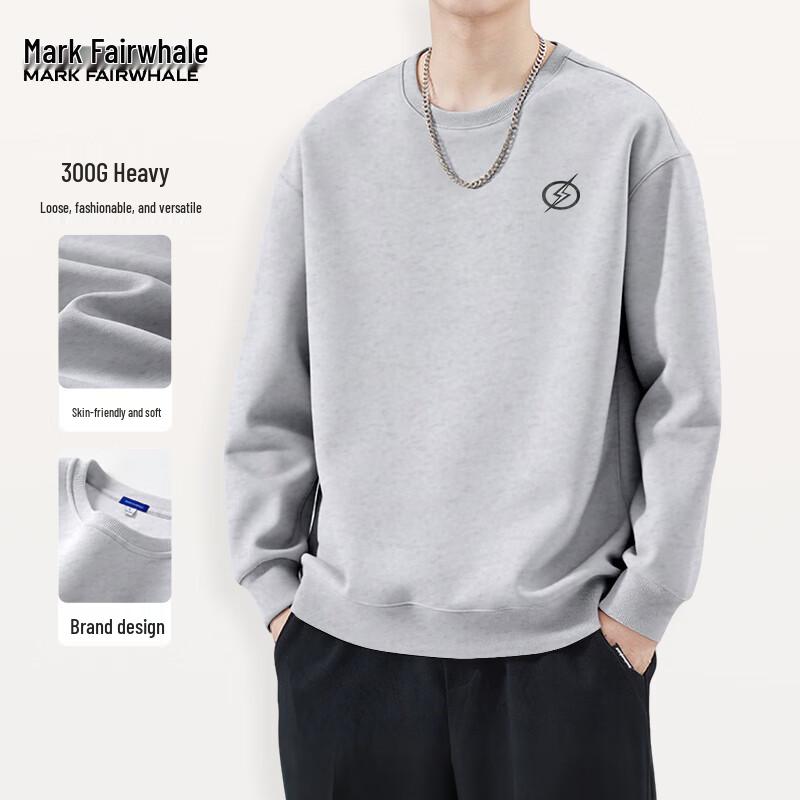 Mark Huafei Men's Heavyweight Breathable Round Neck Sweatshirt