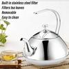 Removable Infuser Stovetop Tea Kettle Stainless Steel Tea Kettle With Infuser  Home Kitchen