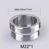 2Pcs M22 Change To 16 18 20 22 24 26 28 30 32mm Male Female Faucet Adapter Kitchen Bathroom Brass Water Tape Joint
