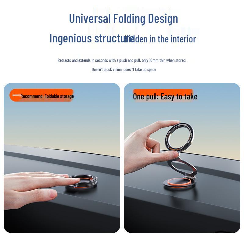 Magnetic Car Phone Holder: Magsafe-Compatible, Rotatable Dashboard Mount