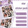 Korean Star Laser Sticker Pack - 50 Sheet DIY Stationery Decoration