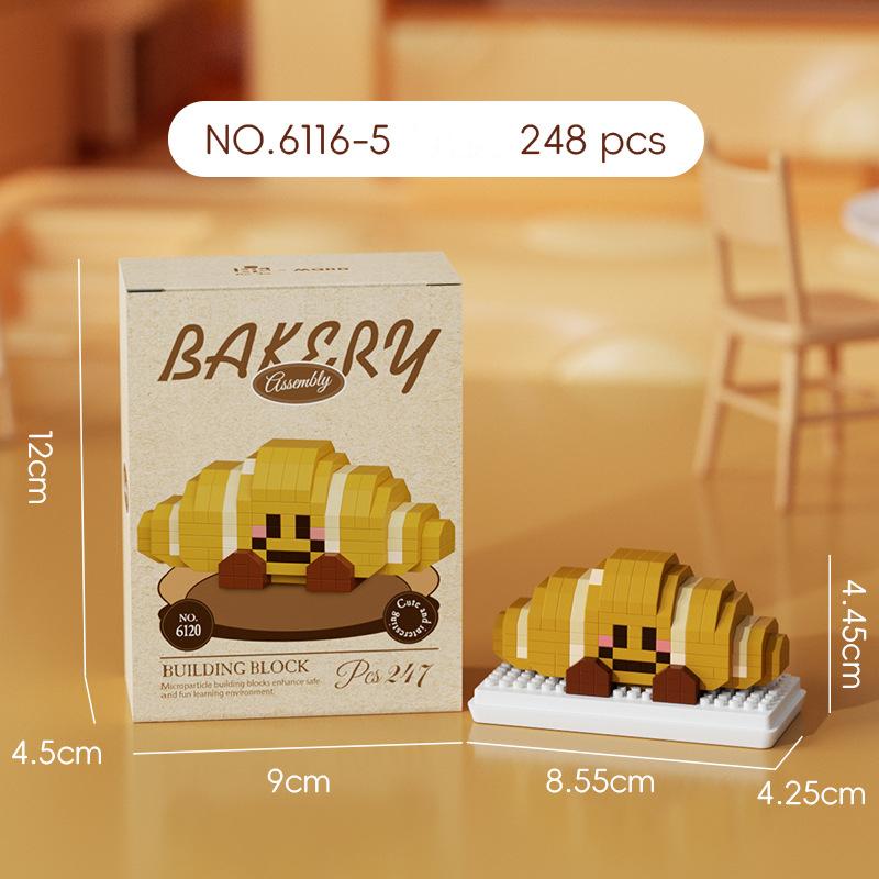 Kreative Brot-Serie Bausteine Sandwich Schweizer Rolle Kuchen Simulation Essen Kinderspielzeug zum Zusammenbauen