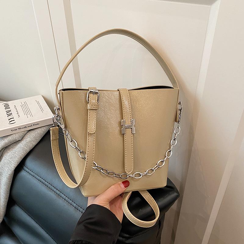 New niche design popular chain mother bucket bag shoulder crossbody trendy women's bag