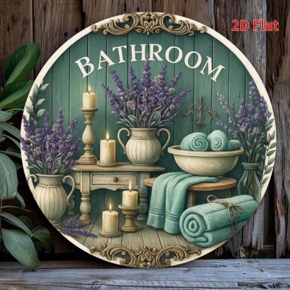 Vintage Blechschild Metall Wandkunst Heimdekoration Rustikales Badezimmer Wohnzimmer Schlafzimmer