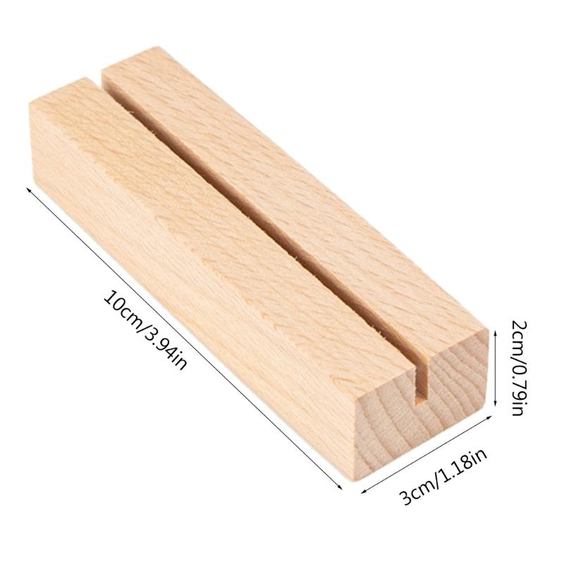 10 PCS Wood Place Card Holders Wood Sign Holders Table Number Holder Stands Name Card Holders for Wedding Table Setting