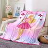 Barbie Pink Dress Flannel Blanket Super Soft Warm Cozy Blanket For Sofa Bed Office Travel Allseason Home Decor Gift
